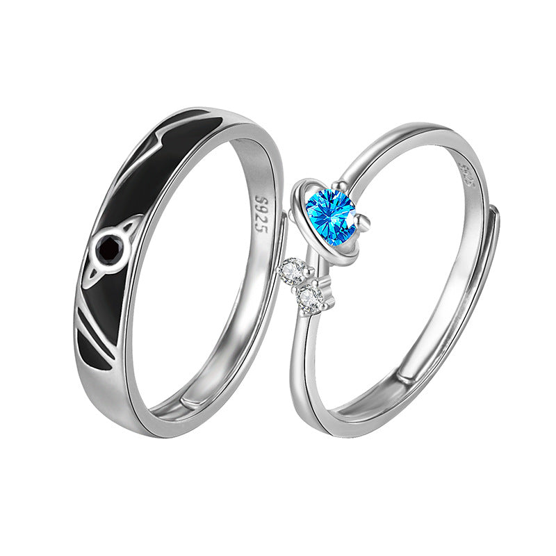 Dream Planet Couple Rings Fashion Personality Rings Men and Women Rings - XIEL