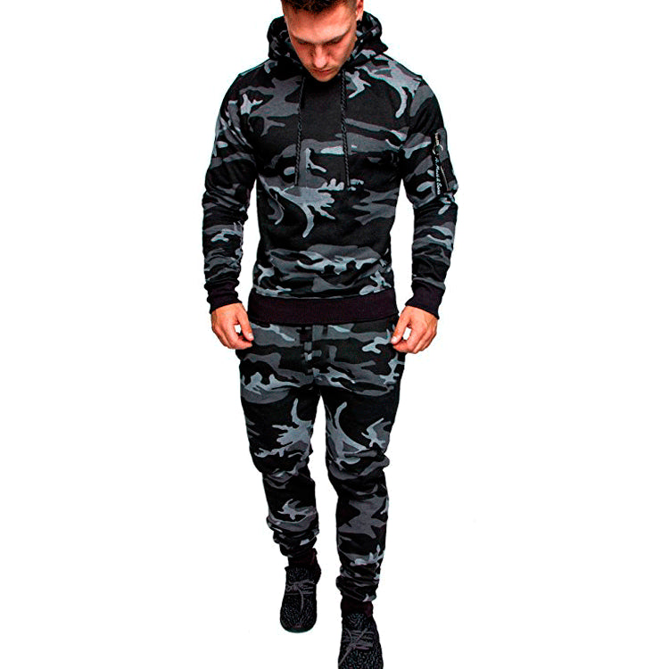 Men's Camouflage Pullover Set for Outdoor Sports - XIEL