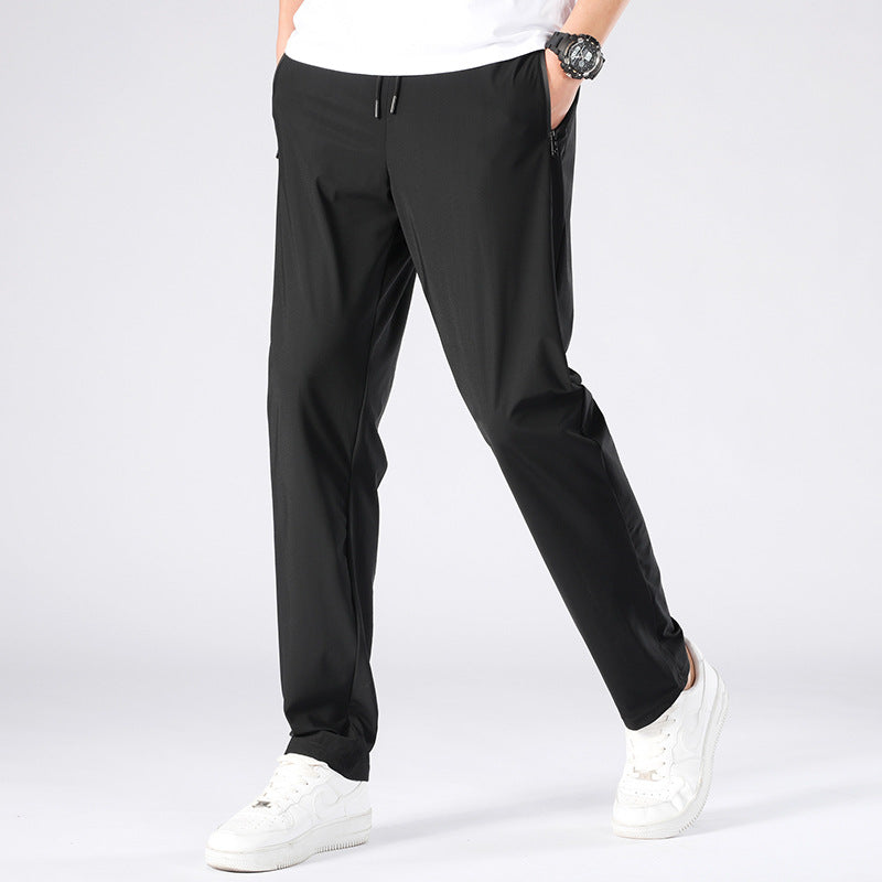 Men's Summer Plus Size Ice Silk Quick-drying Sports Pants - XIEL