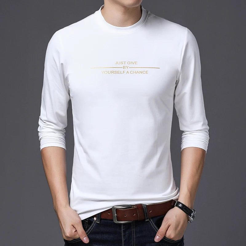 Korean Print Trends Streetwear Long Sleeve T-Shirt - XIEL