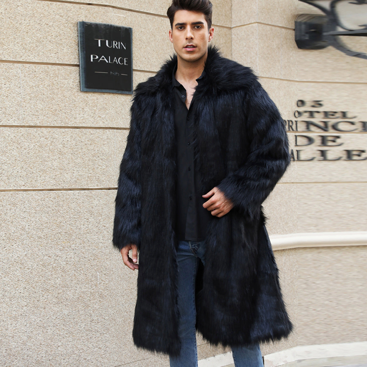 Men's Imitation Fur Coat, Warm and Popular for Fall/Winter - XIEL