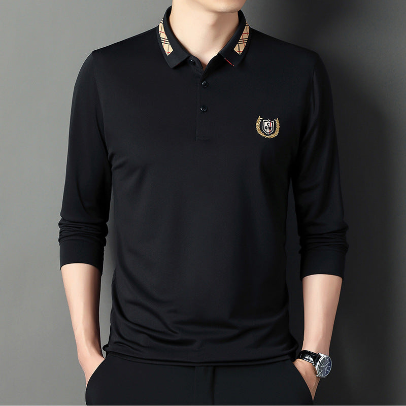 Men's Long Sleeve Business Casual Polo Shirt - XIEL