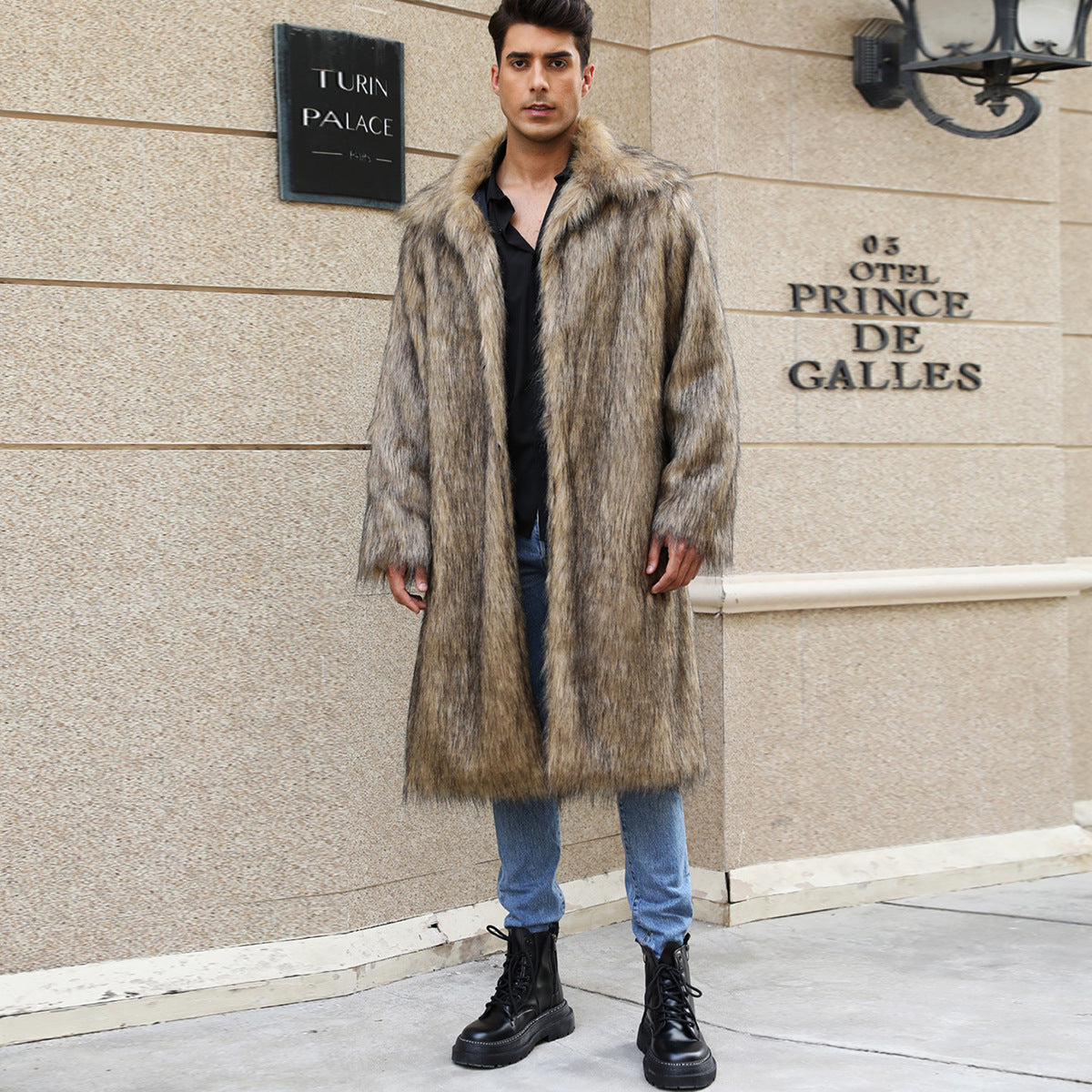 Men's Imitation Fur Coat, Warm and Popular for Fall/Winter - XIEL