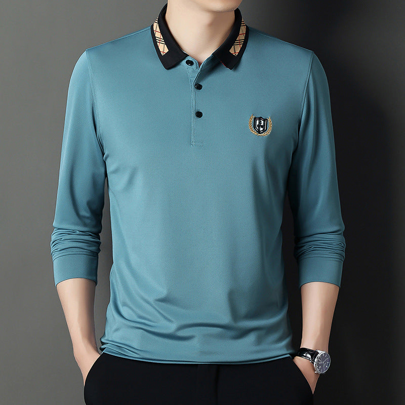 Men's Long Sleeve Business Casual Polo Shirt - XIEL