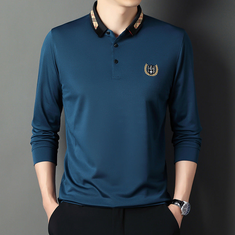 Men's Long Sleeve Business Casual Polo Shirt - XIEL