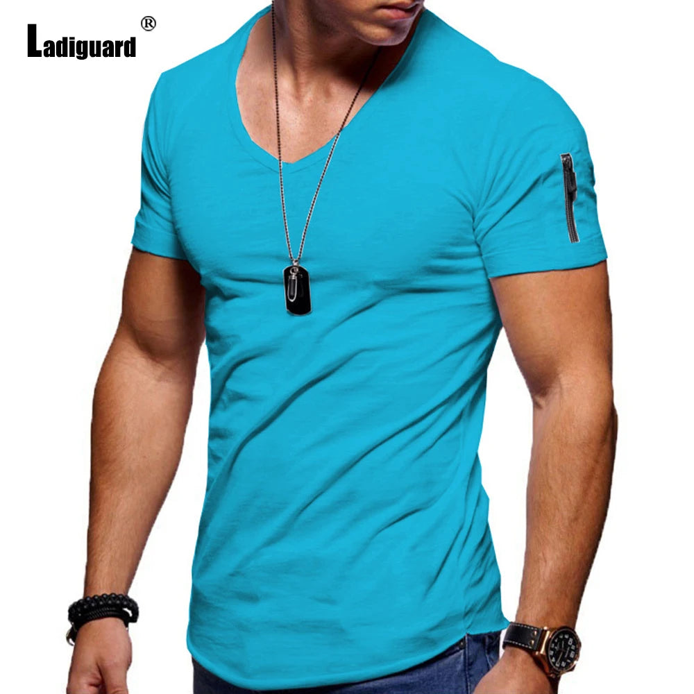 European Style Short Sleeve Basic T-Shirt - XIEL