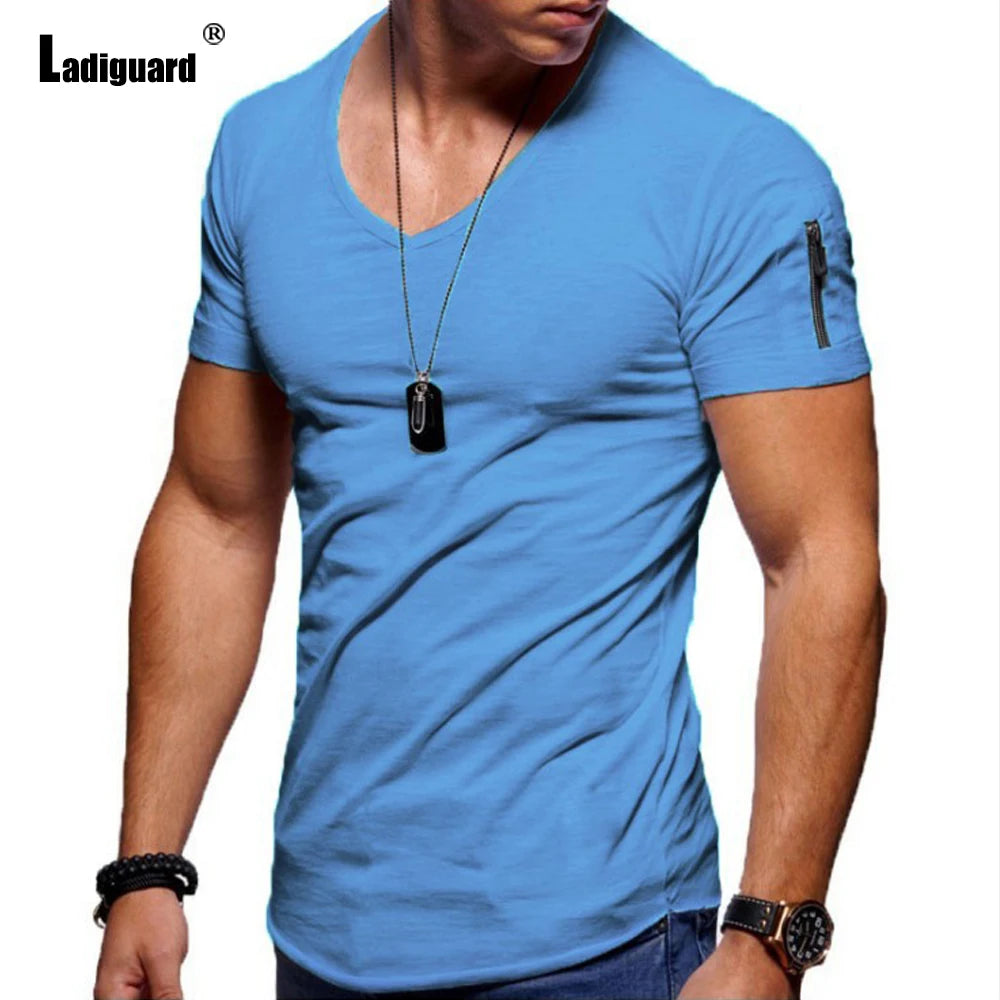 European Style Short Sleeve Basic T-Shirt - XIEL